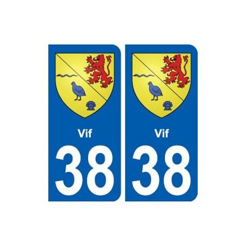 38 Vif Blason Ville Autocollant Plaque Stickers - Couleur : Arrondis - Angles : Arrondis