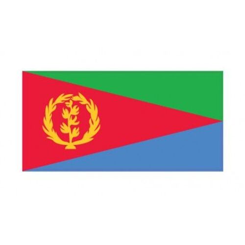 Autocollant Drapeau Eritrea Érythrée Sticker Flag - Taille : 8 Cm