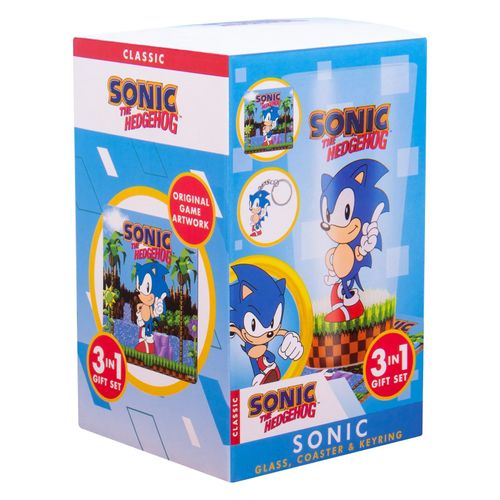 Sonic The Hedgehog - Verre Et Caboteur Et Porte Clés- Colis Cadeau