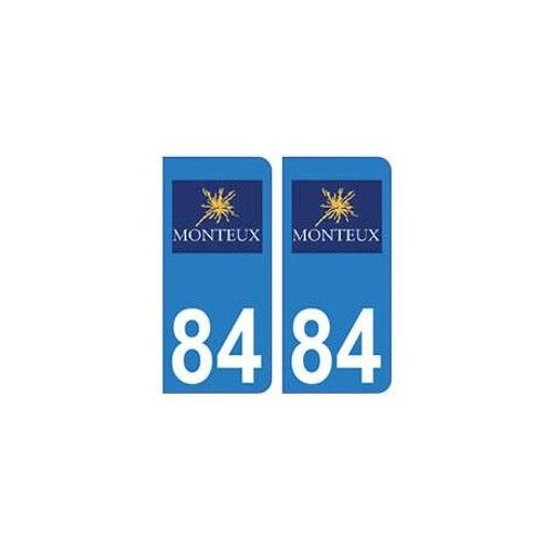 84 Monteux Logo Ville Autocollant Plaque - Couleur : Arrondis - Angles : Arrondis