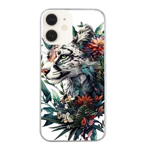 Coque Pour Iphone 11 Motif Leopard Et Fleur