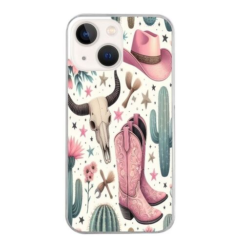 Coque Pour Iphone 12 Et 12 Pro Motif Cactus Et Cow Boy