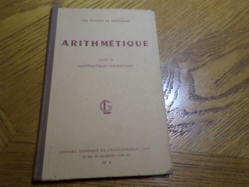 Arithmetique. Cours Elementaire. Serie A
