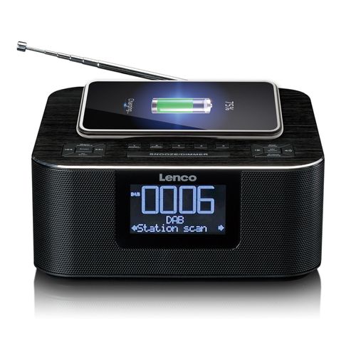Radio-réveil DAB+/ FM avec fonction Bluetooth® et chargeur sans fil CR-650BK Noir