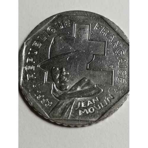 2 Francs 1993. Jean Moulin. Tb. Symbole De La Résistance Française.