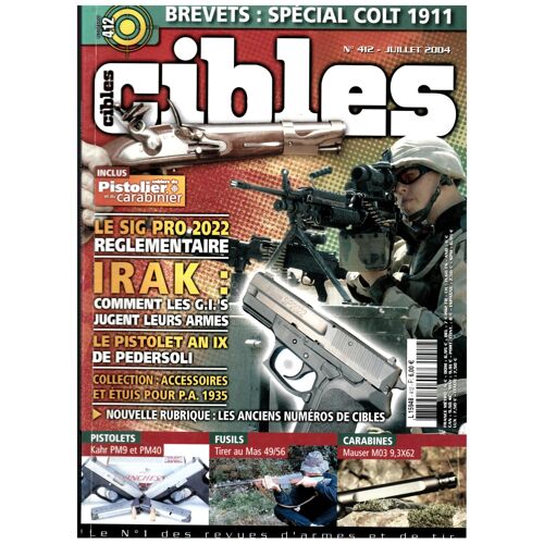 Cibles N° 412 Brevets Special Colt 1911 Le Pistolet An Ix De Pedersoli  Accessoires Et Etuis Pour Pa 1935 Carabine Mauser M03 Tirer Au Mas 49/56 Le Khar Pm9 Et Pm40 412