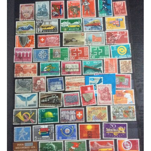 Suisse : Lot De 322 Timbres Oblitérés (Quelques Doublons)