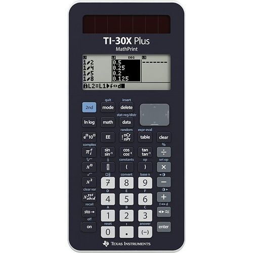 Calculatrice scolaire Texas Instruments TI-30X Plus MathPrint noir à pile(s), solaire