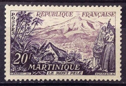 Martinique - Le Mont Pelé - 20f Violet Et Lilas (Superbe N° 1041) Neuf* - France Année 1955 - N23181
