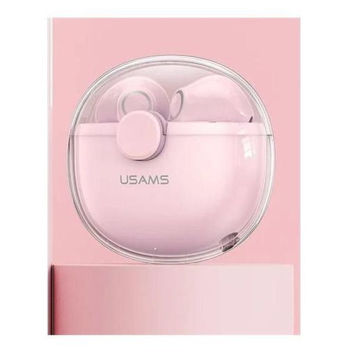 USAMS BU Series BU12 - Écouteurs sans fil avec micro - intra-auriculaire - Bluetooth - rose