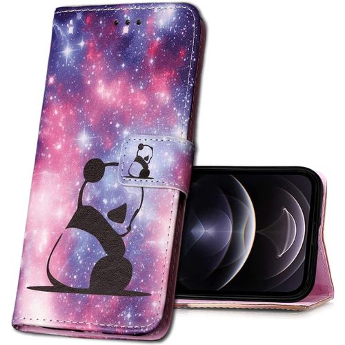Coque Samsung Galaxy M11 Pu Flip Coque, Premium Pu-Cuir Coque Samsung Galaxy M11 / A11. Yi Star Panda