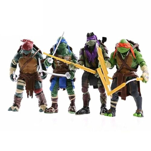 4 pcs/set Anime Teenage Mutant Ninja Turtles Figurines d'action Home Bureau Decors Décoration Fans Cadeau Kit