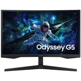 Samsung Odyssey G5 S32CG552EU - G55C Series - écran LED - jeux - incurvé - 32" - 2560 x 1440 QHD @ 165 Hz - VA - 300 cd/m² - 2500:1 - HDR10 - 1 ms - HDMI, DisplayPort - noir
