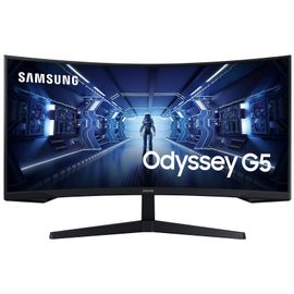 Samsung Odyssey G5 C34G55TWWP - G55T Series - écran LED - jeux - incurvé - 34" - 3440 x 1440 UWQHD @ 165 Hz - VA - 250 cd/m² - 2500:1 - HDR10 - 1 ms - HDMI, DisplayPort - noir