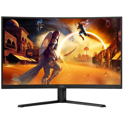 AOC Gaming CQ32G4VE - G4 Series - écran LED - jeux - incurvé - 32" (31.5" visualisable) - 2560 x 1440 QHD @ 180 Hz - Fast VA - 300 cd/m² - 3500:1 - HDR10 - 0.5 ms - 2xHDMI, DisplayPort - gris...