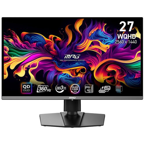 MSI MPG 271QRX QD-OLED écran plat de PC 67,3 cm (26.5") 2560 x 1440 pixels Wide Quad HD QDOLED Noir