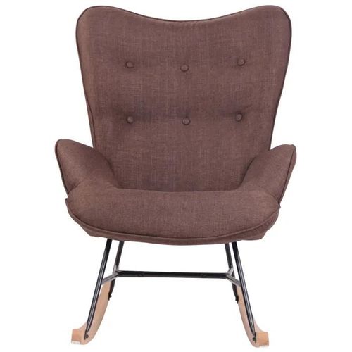 Fauteuil À Bascule Sanka En Tissu Marron