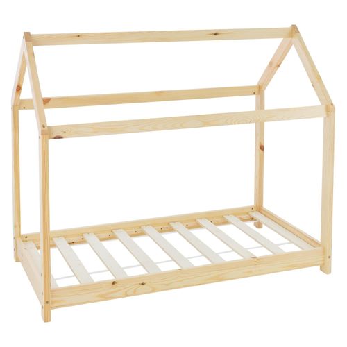 Lit D'enfant Lit Simple Maison De Lit Lit Lit En Bois 80x160 Cm Nature