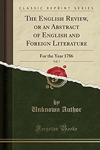 Author, U: English Review, Or An Abstract Of English And For