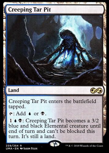 Creeping Tar Pit (Fosse À Goudron Rampante) - Mtg - Ultimate Masters Vo - R - 239/254