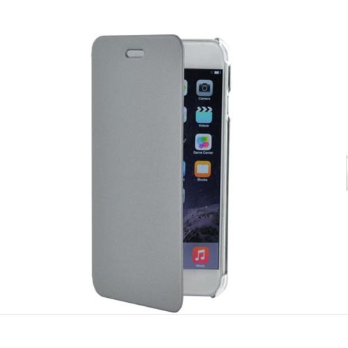 Etui Folio A Rabat Iphone 6 6s (4"7) Gris Argent Eco-Cuir (Pu)