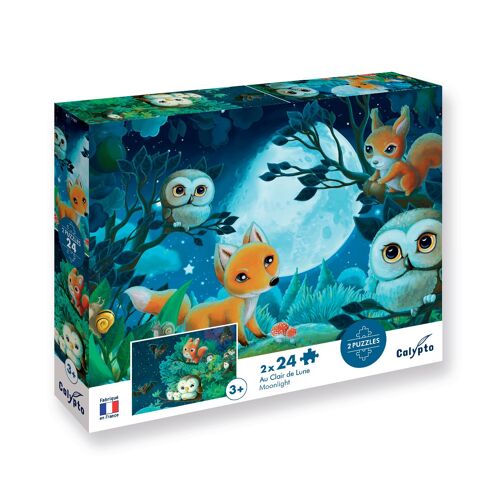 Puzzle 2 X 24p Au Clair De La Lune