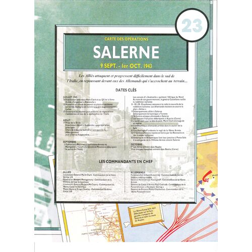 Carte Des Opérations Salerne 1943