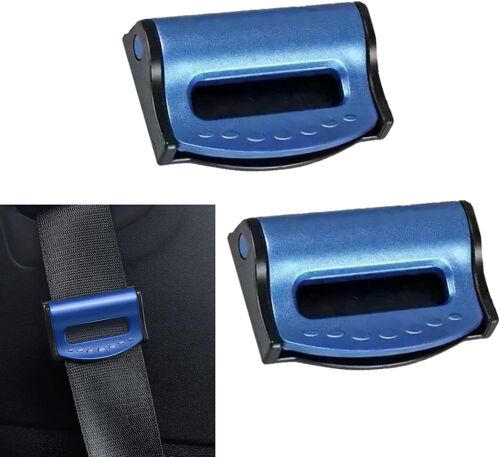 Ajusteur De Ceinture De Sécurité De Voiture, Pince Ceinture De Sécurité Voiture, Bloque Ceinture De Securite Voiture, Clip De Réglage De Ceinture De Sécurité, Antidérapant, Réglable((Bleu))