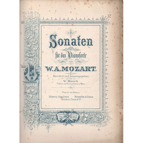 18 Sonates De Mozart Pour Pianoforte