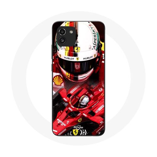 Coque Samsung Galaxy A03 Formule 1 Sebastian Vettel F1 Rouge
