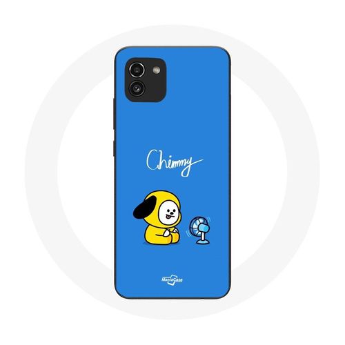 Coque Pour Samsung Galaxy A03 Bangtan Bts Bt21 Chimmy Jimin Fond Bleu