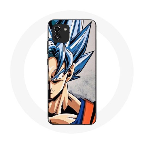 Coque Pour Samsung Galaxy A03 Anime Dragon Ball Goku Cheveux Bleu