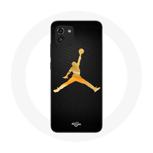 Coque pour Samsung Galaxy A03 Air Michael Jordan Logo Jaune