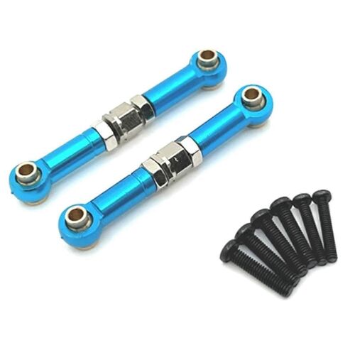 Liaison De Tige De Direction Avant En Aluminium Pour 1/14 14209 14210 Pièces De Mise À Niveau De Voiture Rc Bleu