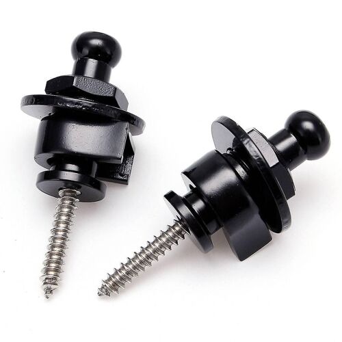 2pcs Sangle Serrure De Sécurité Serrure Fin Bouton Guitare Sangles Boucle De Ceinture Pour Guitare