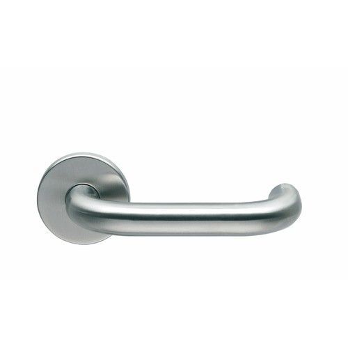 Poignées sur rosaces rondes - forme contrecoudée - inox 304 - U 19 NORMBAU