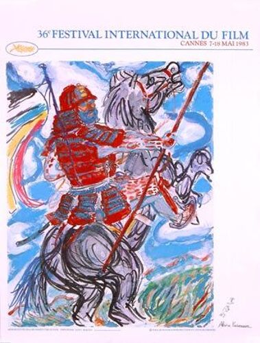 Affiche Du 36 Ème Festival International Du Film De Cannes 1983 - Affiche Signée Akira Kurosawa