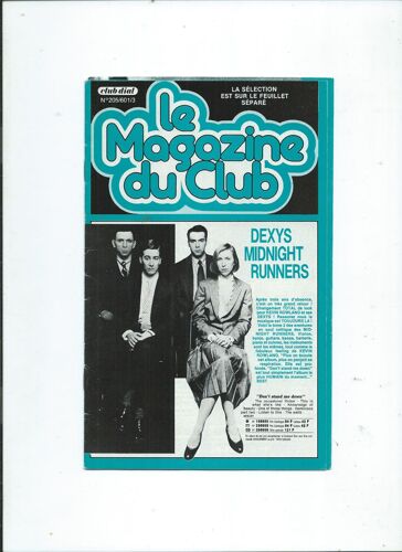 Le Magazine Du Club Dial 01/01/1986 Dexys Midnight Runners, Sting, France Gall, Gilbert Montagné, Manoeuvres In The Dark, U2, Supertramp, Manset, The Police, Vartan, Distel, Lavil, Christophe 205