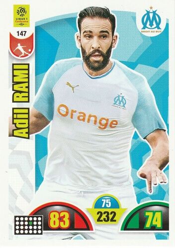 N° 147 - Carte Adrenalyn Xl 2018 / 2019 - Adil Rami - Marseille