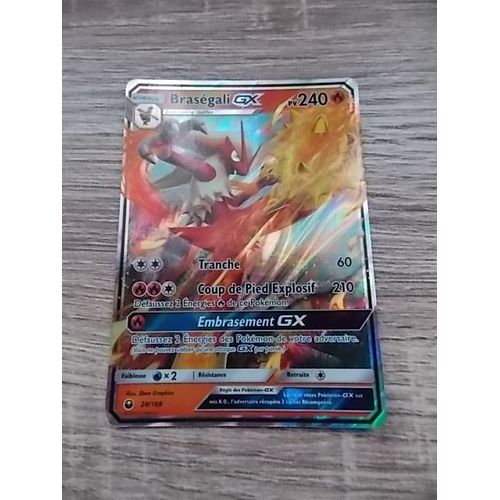 Carte Pokemon Ultra Rare Braségali Gx 28/168 Tonnerre Perdu