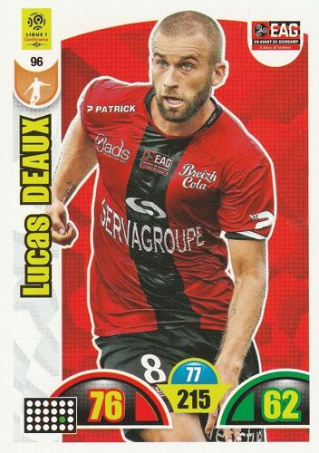 N° 96 - Carte Adrenalyn Xl 2018 / 2019 - Lucas Deaux - Guingamp