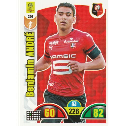 N° 296 - Carte Adrenalyn Xl 2018 / 2019 - Benjamin Andre - Rennes