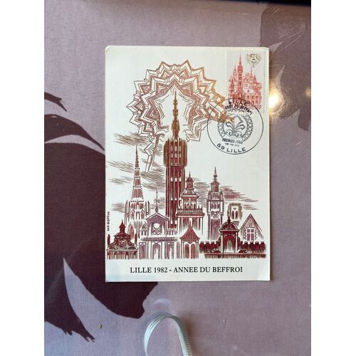 Carte Postale Souvenir Philatélique - Année Du Beffroi De Lille - Oblitération 1er Jour - 1982