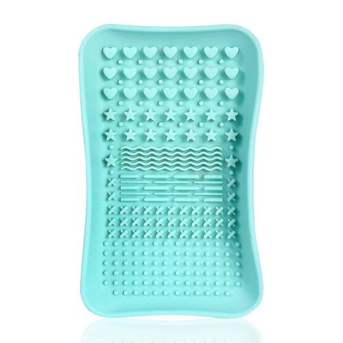 Tampon De Nettoyage De Brosse, Nettoyage De Maquillage En Silicone Scrubbing Mat$Portable Makeup Brush Cleaning Tool Brush Cleaning Pad$Silicone Scrubbing Pad Square Makeup