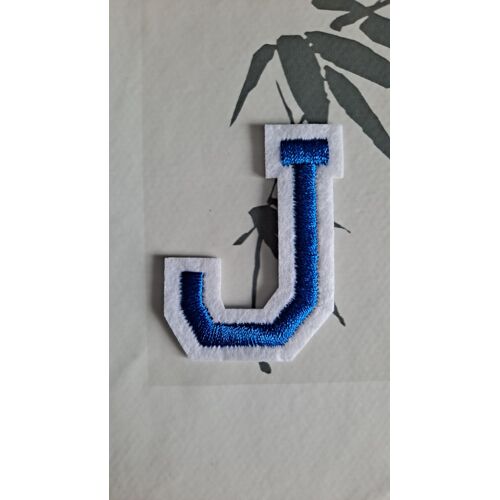 Patch Écusson Thermocollant Lettre "J" Couleur Bleu