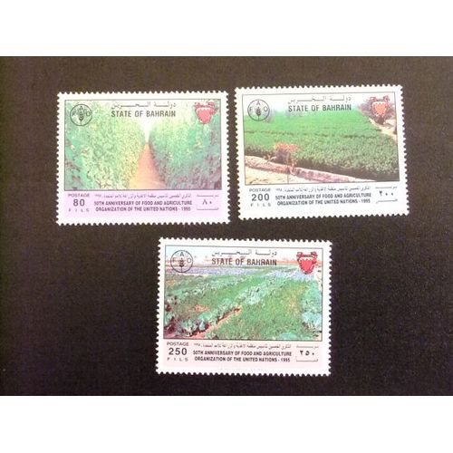 Bahreïn 1995 50e Anniversaire Organisation Pour L'alimentation Et L'agriculture Yvert 551 / 553 **Mnh