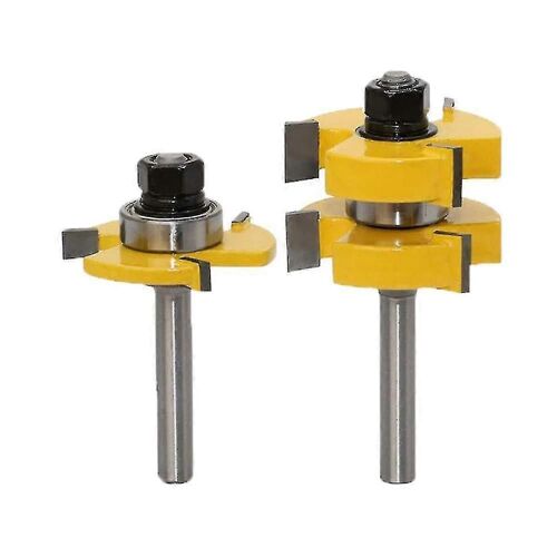 Ensemble de languette et de rainure 8mm tige 1-1/4 pouce longueur de lame en forme de T bois fraise outils de ciseau