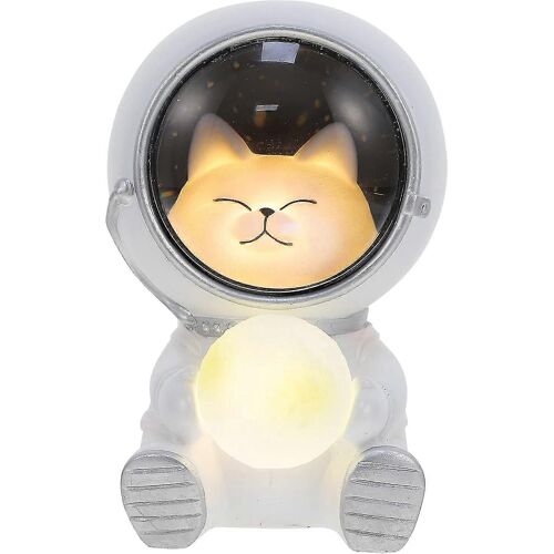 Creative Night Light - Lumière De Nuit En Forme De Chien D'astronaute, Lampe De Chevet Décorative, Lampe De Chevet Universelle, Décoration De Bureau De Chambre D'étudiant Pour Enfants, Chaton