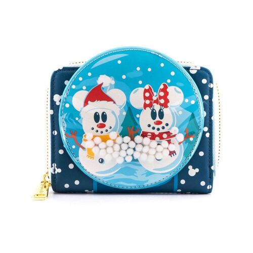 Portefeuille Disney - Snowman Mickey Minnie Snow Globe