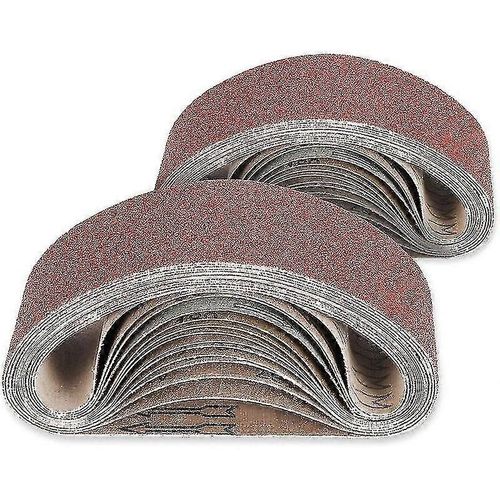 20x bande de ponçage 330 * 10mm, ensemble de bandes de ponceuse 80/120/180/240 grains pour ponceuse à bande, pour le broyage, l'affûtage et la rouille